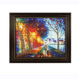 居間、リボン家色の装飾のための60 x 49cmの抽象美術の絵画