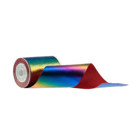 ポリエステル75mm Grosgrainのリボン、耐久ホイルの銀のGrosgrainのリボン