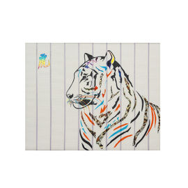 リボンのトラの概要の動物の絵画、絵画を設計するColorfast壁