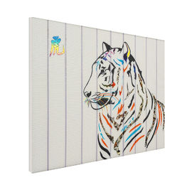リボンのトラの概要の動物の絵画、絵画を設計するColorfast壁