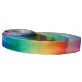 熱伝達/昇華虹のGrosgrain Ribbonの19mmのオーガンザのクリスマスのリボン