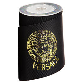 75mmのGrosgrainのリボンを包むホイルの金のVersaceの黒い芳香