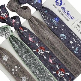 16MM注文DIYはバルク伸縮性がある毛のタイを印刷した