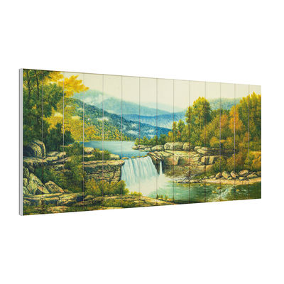 Colorfast中国様式のリボンの風景画