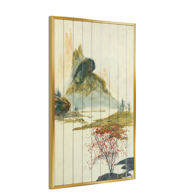 組み立てられた性質の川場面リボンの中国様式の絵画