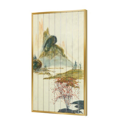 組み立てられた性質の川場面リボンの中国様式の絵画