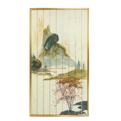 組み立てられた性質の川場面リボンの中国様式の絵画