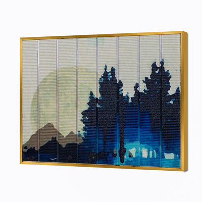 家の装飾夜場面リボンの概要の絵画
